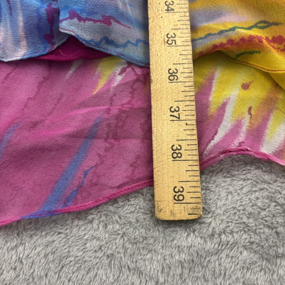 VTG Y2K Jessica Taylor Sequin Ruffle Hem Shift Dress Womens 2X Multicolor‎ Fairy - Picture 9 of 15